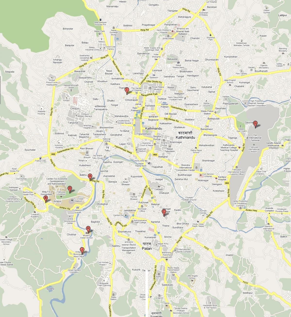 地图ktm尼泊尔