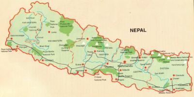 尼泊尔旅游地图免费的
