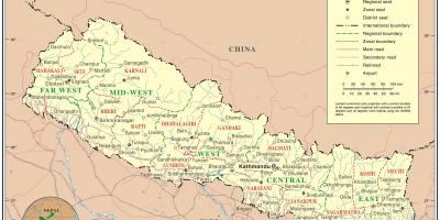 印度尼泊尔边界的路线图