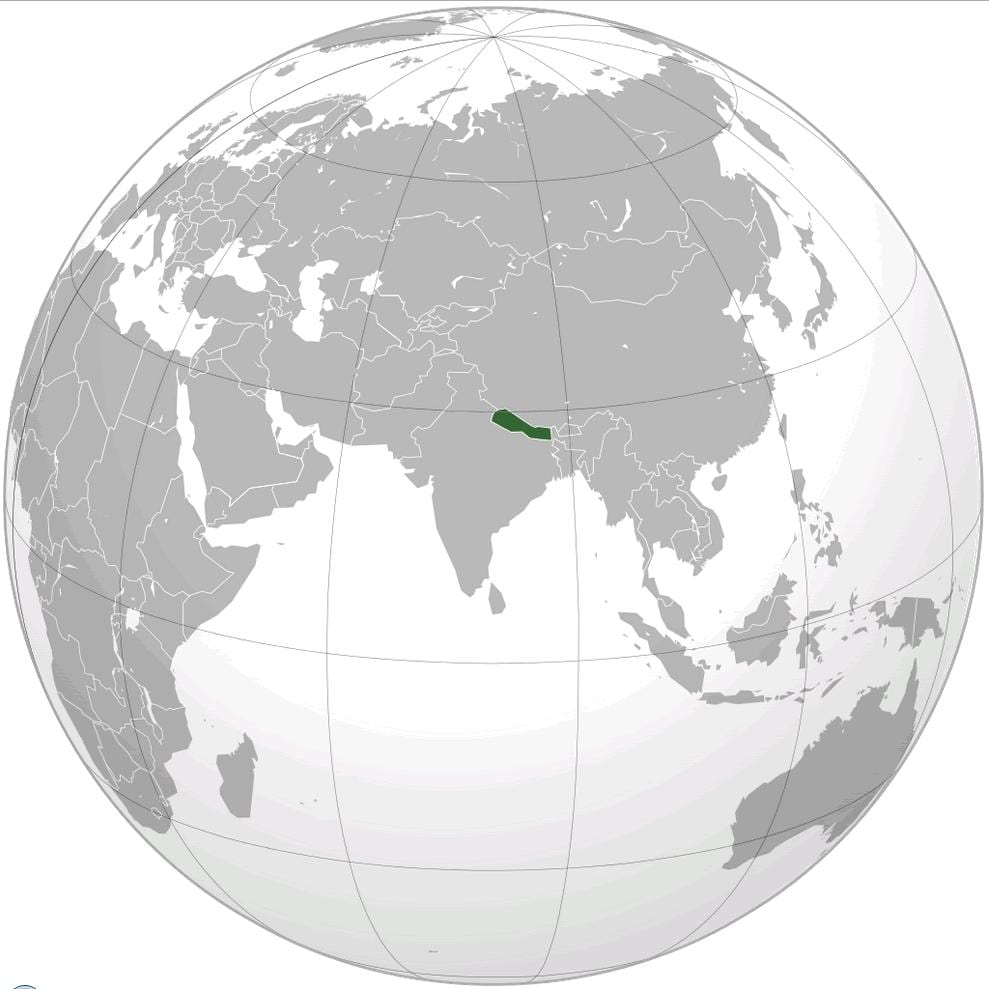 地图的土尼泊尔