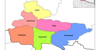 地图rupandehi尼泊尔